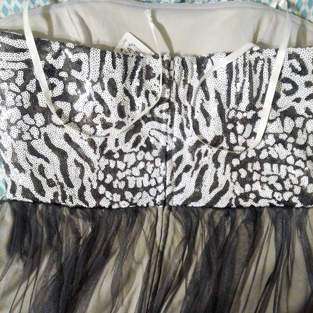 Delia's Strapless Animal Print Sequin Dress - Picture 7 of 7